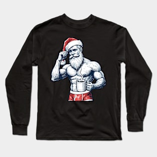 Santa Claus with coffee Long Sleeve T-Shirt